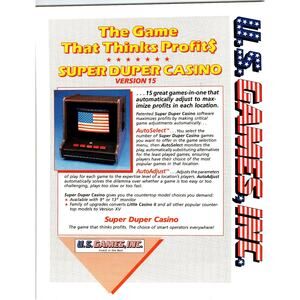 1980s Super Duper Casino Version 15 Countertop Arcade Game Flyer USA